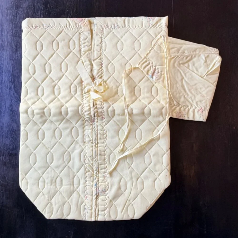 1970s Vintage‎ Baby Quilted Bunting Sleeper Bonnet Eastex Boxed